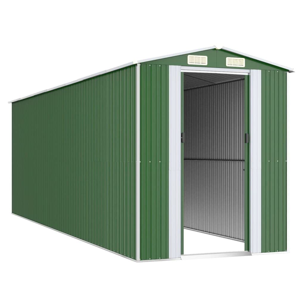 Générique Abri de Jardin Vert 192x606x223 cm Acier galvanisé,Maison & Jardin,Pelouses & Jardins,Vie en extérieur,Structures extérieures,Cabanes & abris de Jardin,3147432