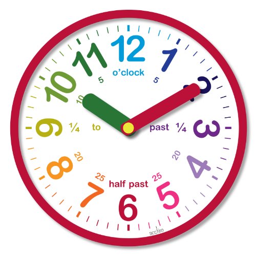 Acctim 21884 Lulu Reloj de Pared, Color Rojo