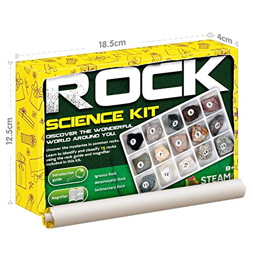 Image of Piano Potato Rock and Mineral Kit 15 PCS with Box, STEM Geology for Kids