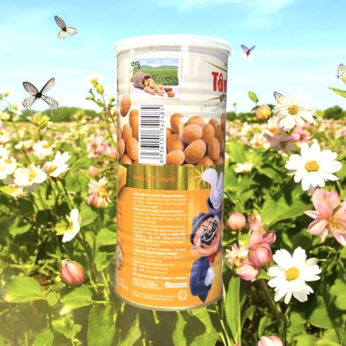 Image of Combo - Cheese Peanuts and Spicy Garlic Peanuts - Dau Phong Vi Pho Mai va Dau Phong Toi Ot - 7 Oz per Can with 2 Cans per Order