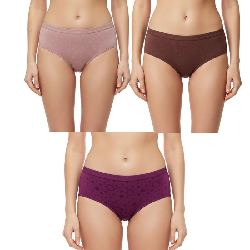bhondubagus Good Will Women Micromodal Mid Rise Briefs | Ultra Soft Stretchable Underwear | Pack of 3-picture-1