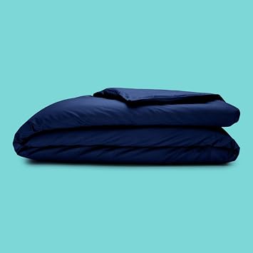 Sleepgram Silver Ion Infused Supima Cotton Duvet Cover, Poseidon Blue, King