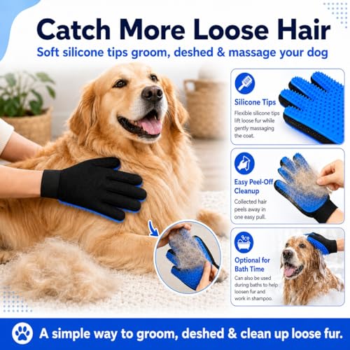 Image of NVNAN 3 PCS Pet Hair Removal Glove and Pet Hair Remover