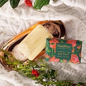 PAINTPETALS Cranberry Rose Scented Bar Soap Cleanses with A Creamy Lather Moisturizes With Shea Butter Artfully Wrapped A Chic Addition to Any Kitchen or Bathroom 7 Oz