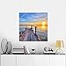 Wieco Art Bridge Canvas Prints Artwork for Wall Decor Stretched Art work Modern Canvas Wall Art for Home and office Decoration Landscape Picture Print on Canvas Art 24 by 24 inch