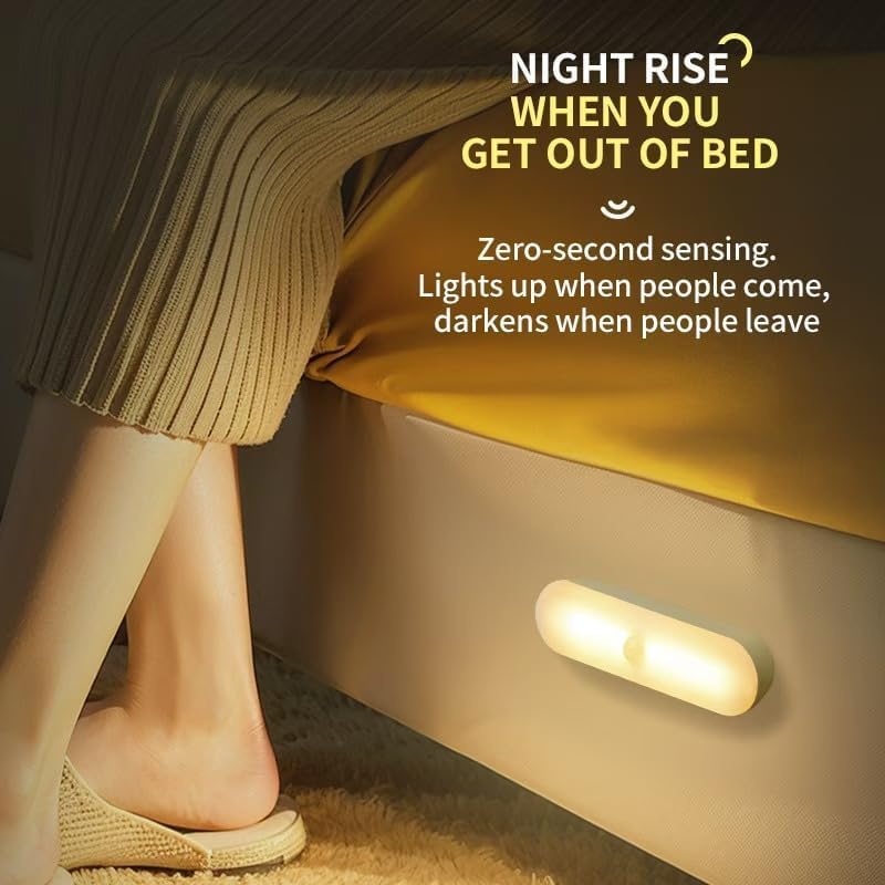 Image of TEKCOOL Motion Sensor LED Night Light Home, Indoor Auto On /Off Rechargeable Wireless Magnetic LED Cabinet Lamp for Closet, Bedroom, Home, Stairs, Kitchen, Bathroom, Wardrobe Lighting(Pack of 1)'