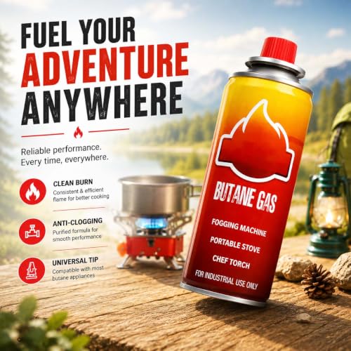 Image of Portable Gas Stove Camping Cooking Set, Small Gas Stove For Travelling Light Weight Gas Burner (1 Gas stove + 1 Gas Canister)