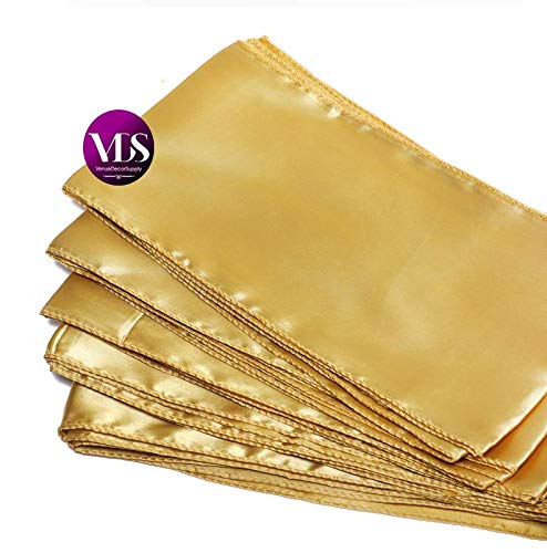 Vds Satin Chair Sashes Chair Cover Back Tie Sateen Bows Ribbon For Wedding Birthday Graduation Engagement Ceremony Event Party Banquet Venue Hotel All Dining Chair Decoration (250Pc) (Gold) #TOP1