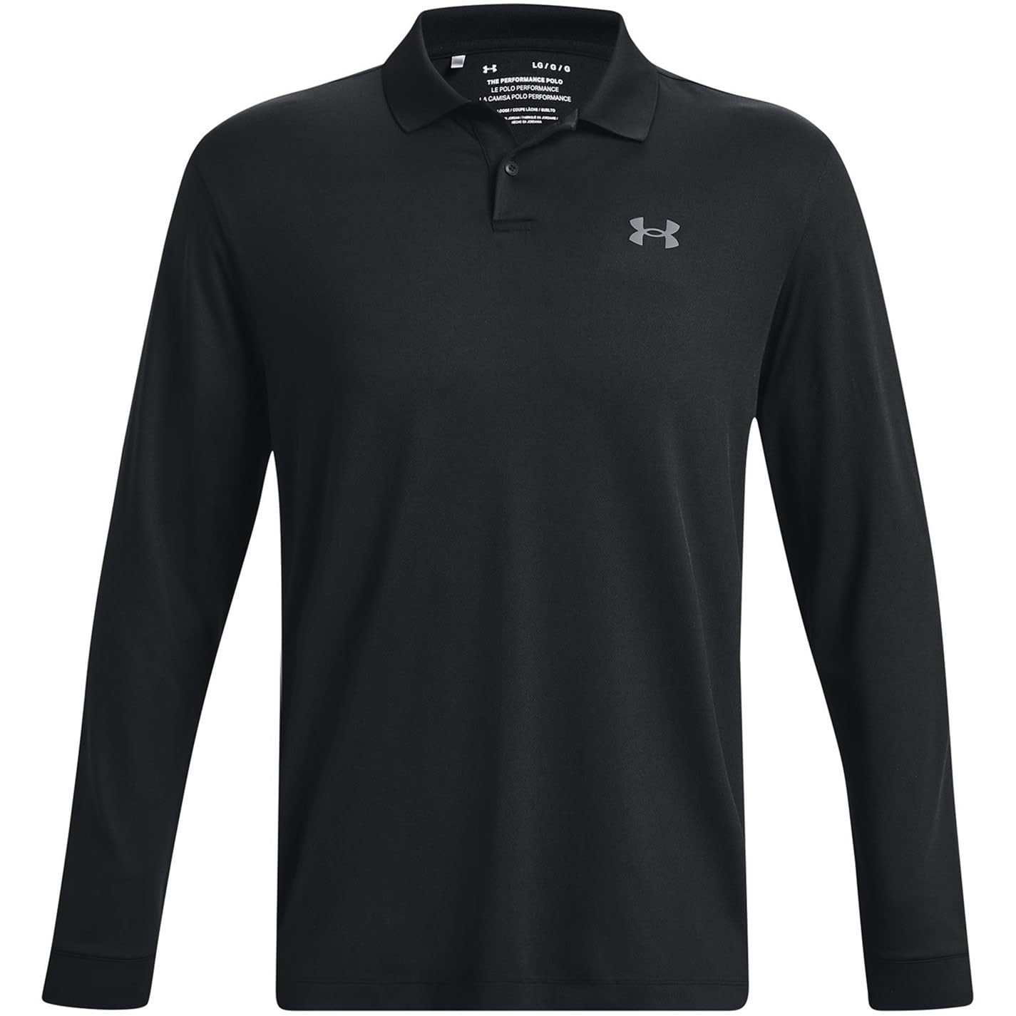 Under Armour Men's (001) Black / / Pitch Gray Underarmourperflongsleevepoloshirtblack/Greyl