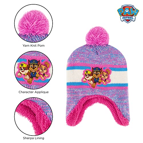 Nickelodeon girls Winter Hat and Mittens Set, Paw Patrol's Marshall, Chase and Skye Toddler Beanie for Ages 2-43