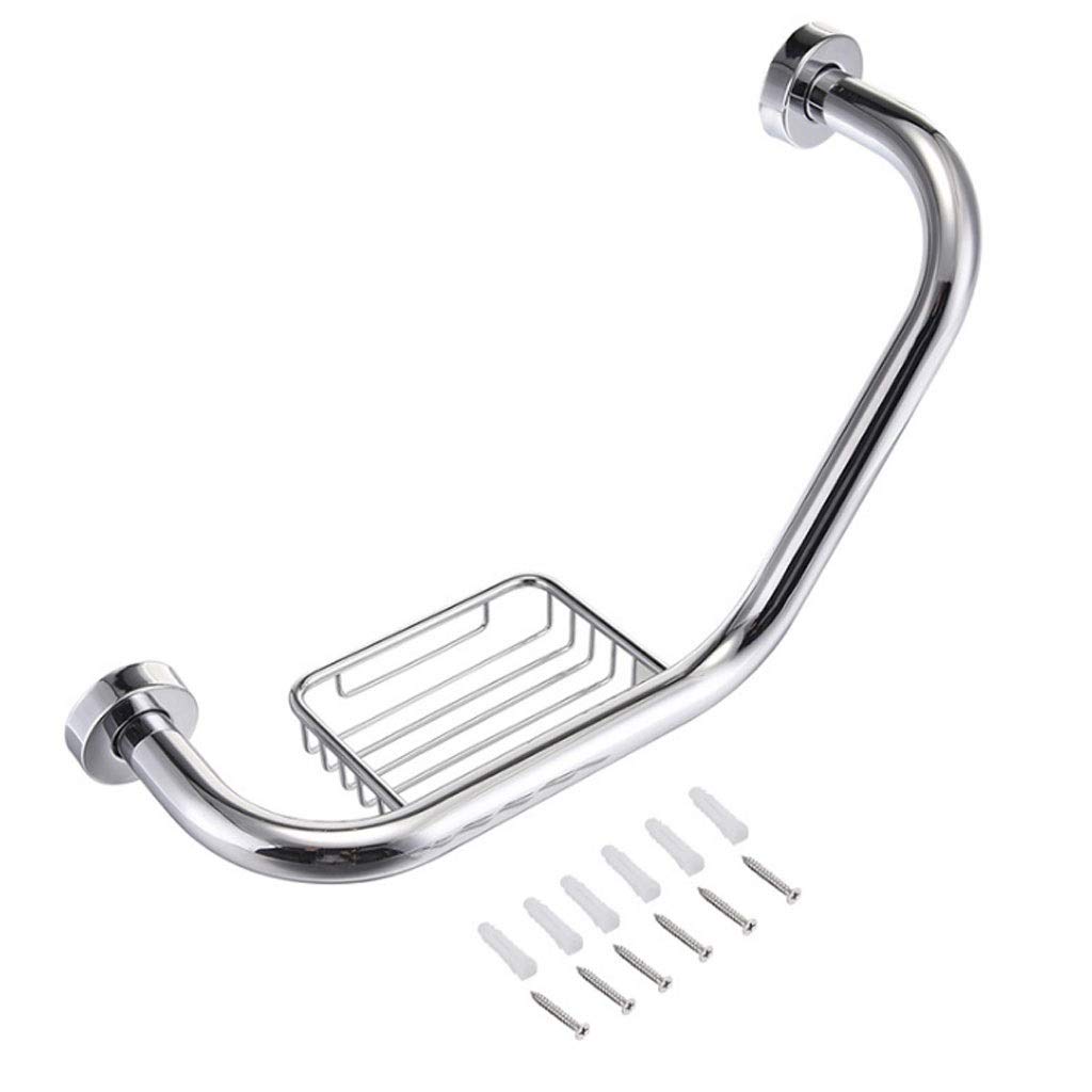 Fkxsxaz Bathroom Grab Bars Bath Grab Bar With,Stainless Steel Bathtub Toilet Old Man Injury Kid With Soap Net Safety Mounted Screws Handrail Handle