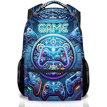 Backpack for Boys Gaming School Bag for Kids Teens Gamer - 17 Inch Large Capacity Bookbag with Video Game for Elementary Middle School