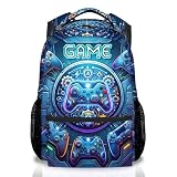 CUSPCOD Backpack for Boys Gaming School Bag for Kids Teens Gamer - 17 Inch Large Capacity Bookbag with Video Game for Elementary Middle School