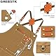 GREBSTK Arbeitsschürze Cross Back Einstellbare Leinwand Werkzeug Schürze 7 Taschen für Holzbearbeitung, Garten, Kochen