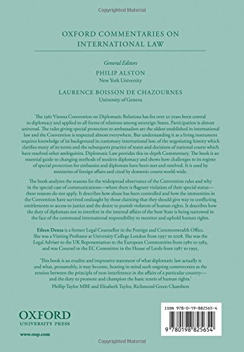 Diplomatic Law: Commentary on the Vienna Convention on Diplomatic Relations (Oxford Commentaries on International Law)