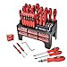Set di 101 cacciaviti magnetici e set di punte con organizer per scaffalature tra cui cacciaviti, punte, driver per dadi di alimentazione, strumento di riparazione professionale per utensili da uomo