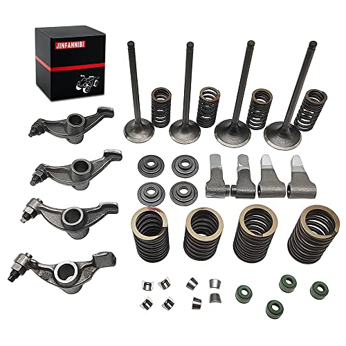 JINFANNIBI Rocker Arm Intake and Exhaust Valve Seal Spring Kit Compatible for Honda Sportrax 400 400EX TRX400EX TRX400X XR400R 400X 1996-2014