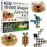 TOSY Magnet Fidget Spinner Glow - 16 Blocks, 3in1 Toy: Transformable Fidget Spinner, Infinity/Puzzle Cube, Easter Basket Stuffers Gift for Kids/Adults, Glowing STEM Sensory Stress Relief