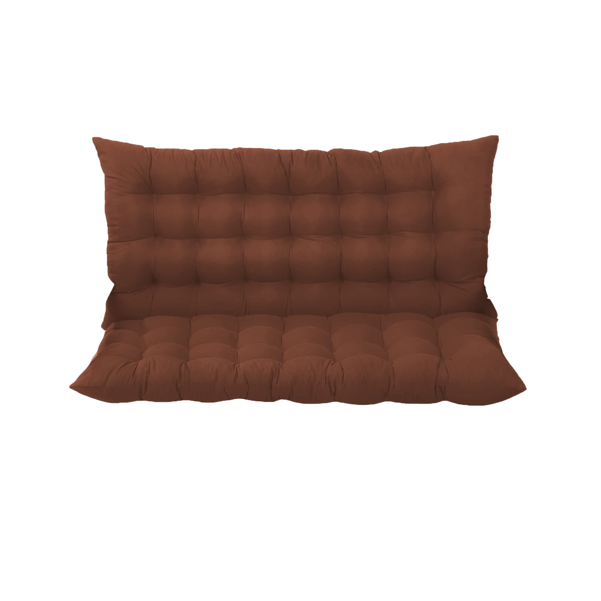 Cuscino per sedia a dondolo da esterno, con schienale, a 2 o 3 posti, cuscini di ricambio per dondolo da giardino, patio, portico, mobili per divanetto, panchine, marrone, 100 x 100 x 8 cm