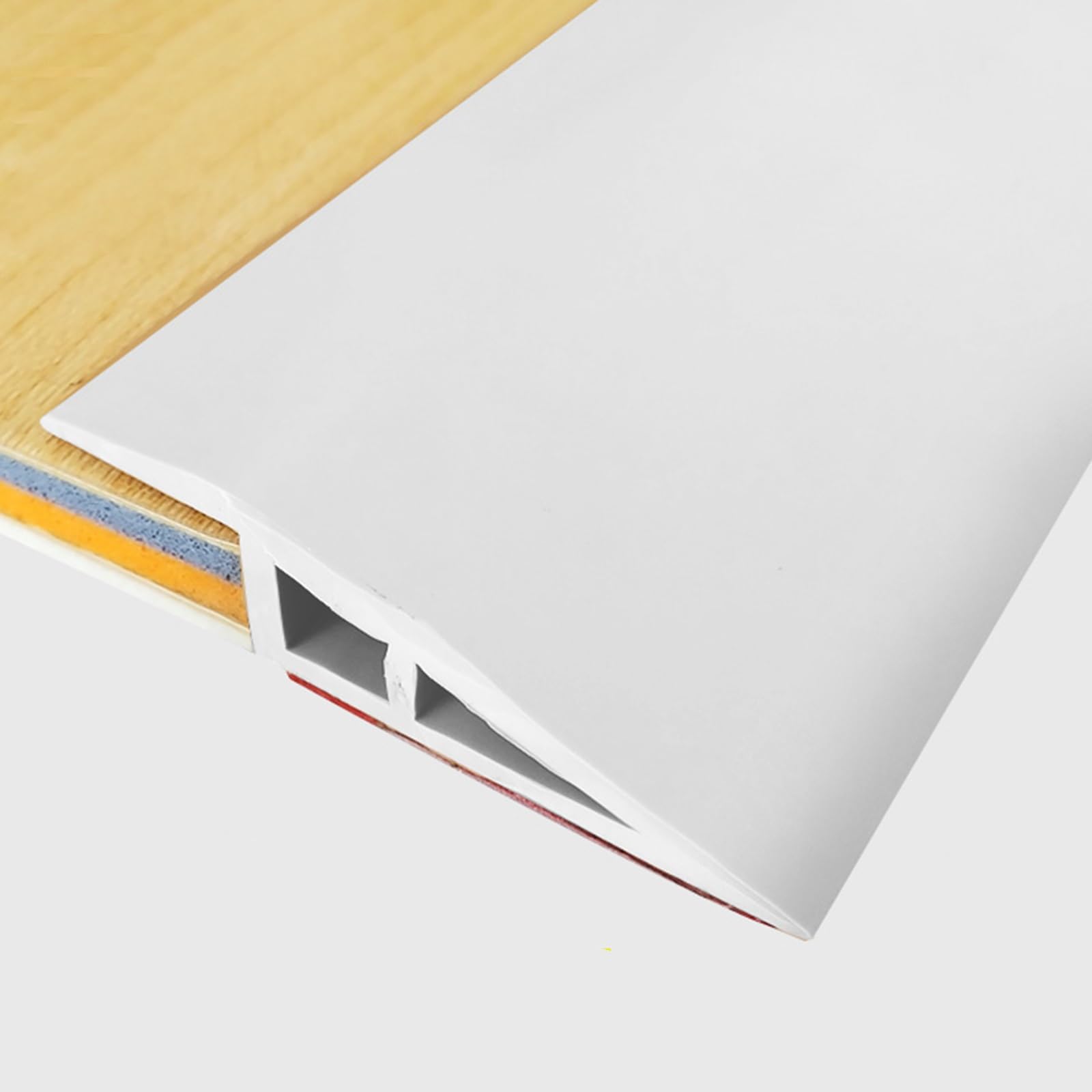 Tira de umbral superposición autoadhesiva reductor de umbrales, 7 cm ancho Azulejo laminado borde tira de transición, alfombra plana flexible de PVC Alfombra de borde de acabado(D 10m/33 pies de