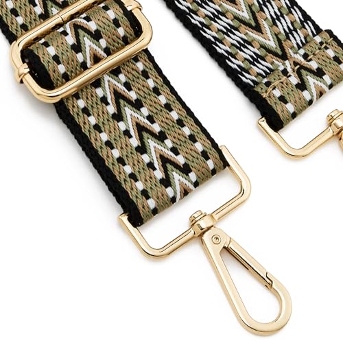 Image of ZOOEASS Wide Shoulder Strap Adjustable Replacement Belt Guitar Style Crossbody Bag Handbag Strap Multicolor Canvas Straps(Wide:1.5in)(Color19)