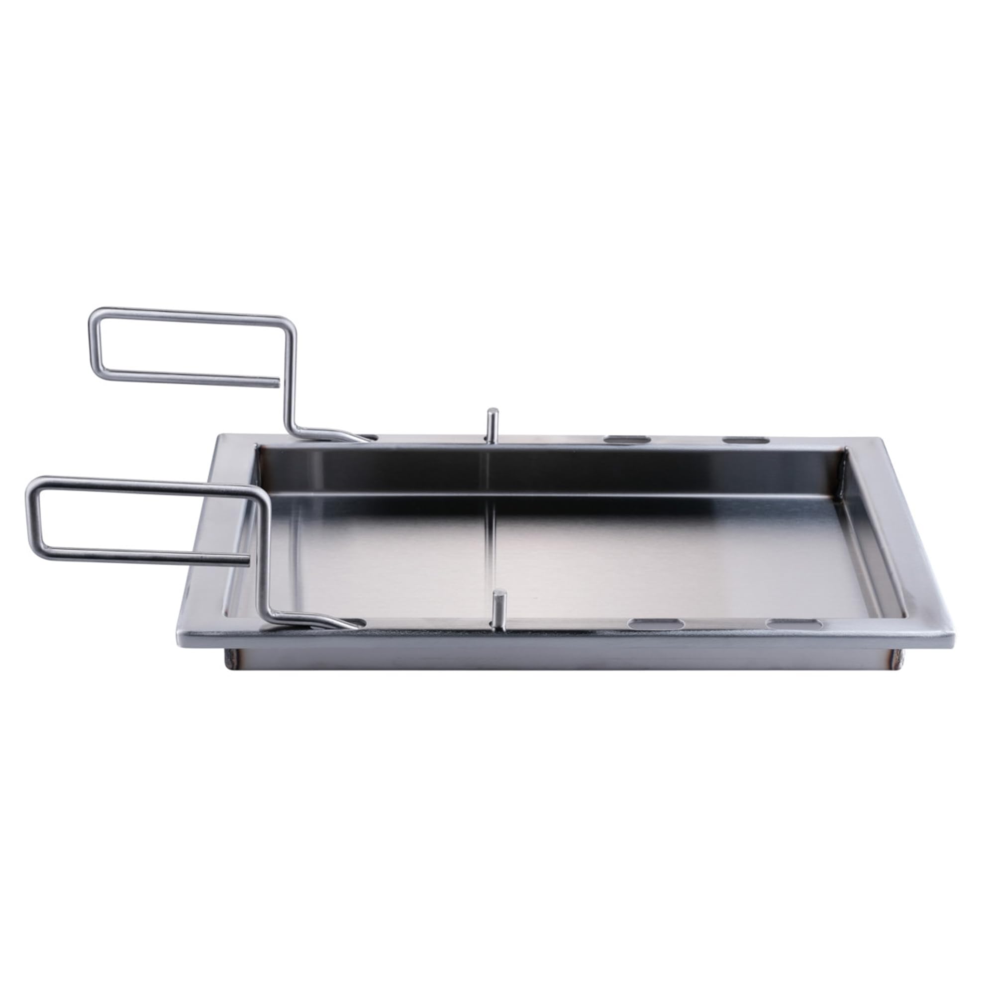 SANTOS einsetzbare Grillpfanne/Einsatzpfanne - Edelstahl Plancha - 30,8x38,3x4cm - Broil King Signet 320/340/390 - Paella, Bratkartoffeln, Reibekuchen