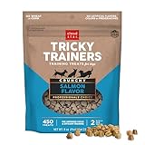 Cloud Star Tricky Trainers Crunchy Dog Training Treats 8 oz. Bag, Salmon Flavor, Low Calorie Behavior Aid with 450 treats