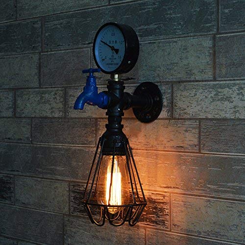 Aplique de pared industrial de tuberías y estilo continental para hogar y café bar 3