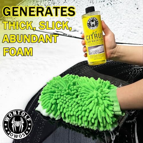 Car Wash Kit with Car Wash Soap Shampoo, Interior Cleaner, Wheel Cleaner, Car Detailing Cleaning Care Kit for Cars Trucks RVs SUVs Motorcycles Detailing Cleaning - Image 4