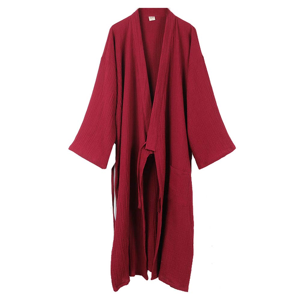un-brand Men's Japanese Kimono Robe Plus Size Zen Clothing Taoist Clothing (Size XL, D2)