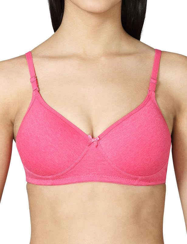 Image of VSTAR Jade Women's Soft Foam Padded Wire-Free Seamless Medium Coverage Bra | Convertible & Adjustable Straps | Polycotton Comfort | Breathable & Soft | Pack of 1