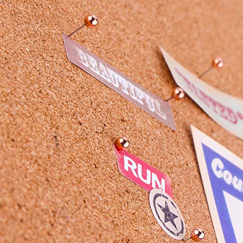 Yalis Push Pins Map Tacks 1/8-Inch Retro Metallic Color Beads Head Marking Push Pins 200-Count (Rose Gold) #TOP3