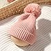 Infant Baby Sweater Romper and Hat Baby Girl Boy Knitted Sweatshirt Pullover Tops Fall Winter Clothes Baby Boy Girl Outfit Light Pink