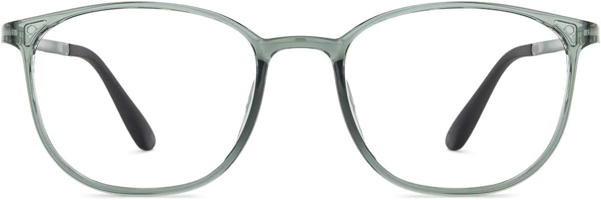 | Zero Power Blue Cut Computer Glasses | Anti Glare, Lightweight & Blocks Harmful Rays | UV Protection Specs | Men & Women | Medium | LB E13528