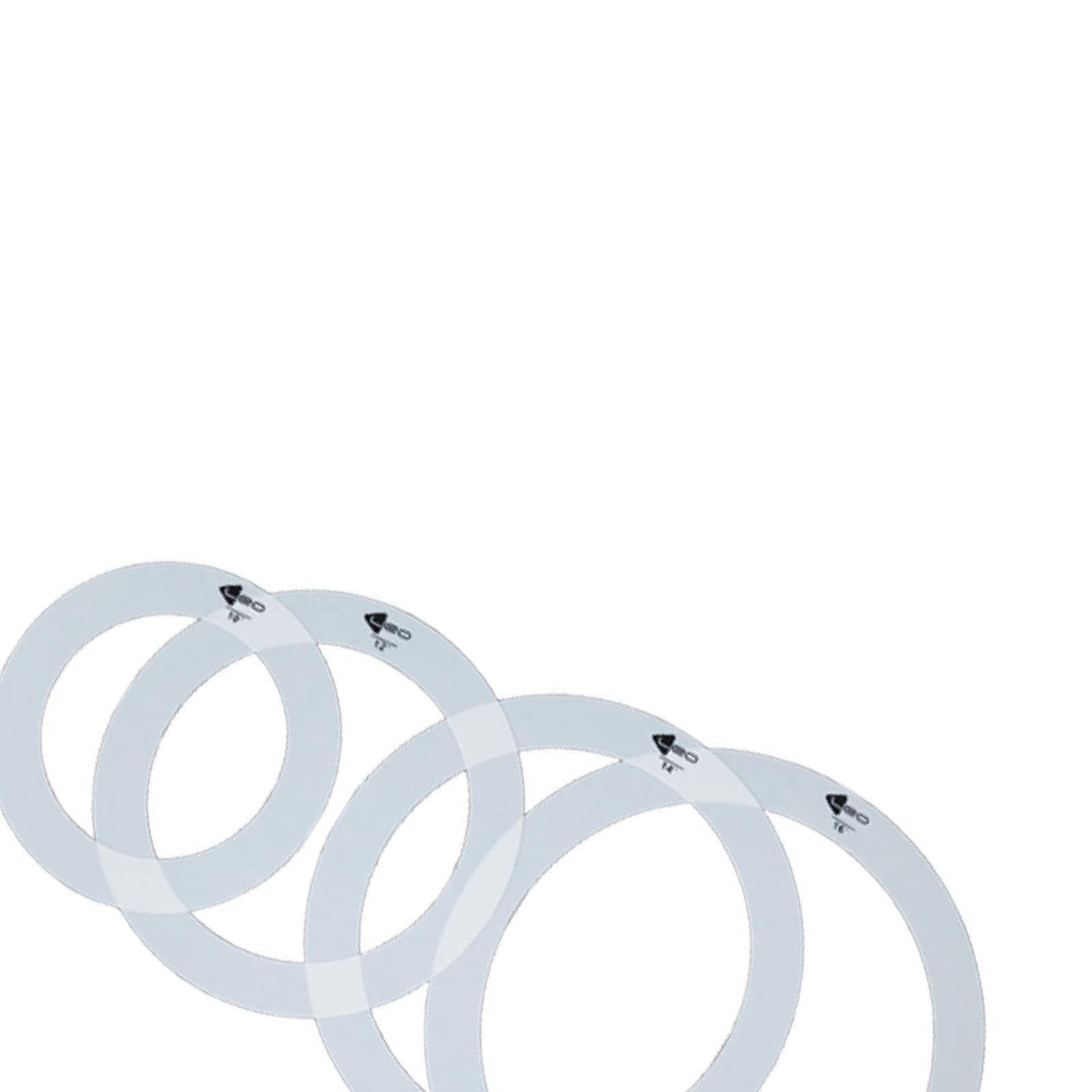 Generic Pack de 4 Anneaux d'Atténuation pour Batterie, Accessoires de Percussion Modernes et Efficaces, 16 pouces 14 pouces 12 pouces 10 pouces