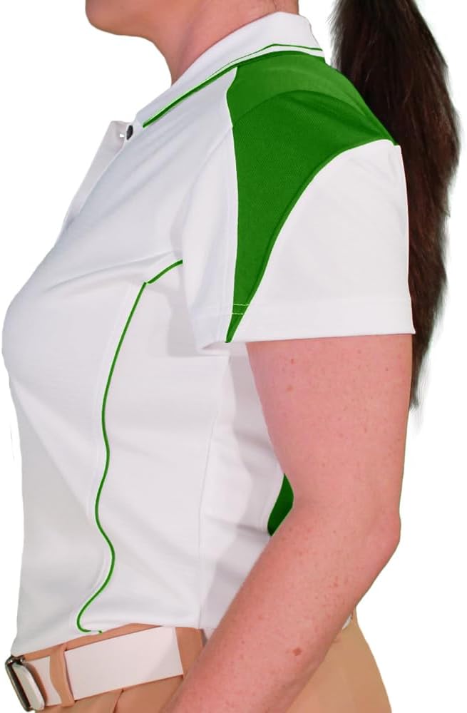 Ladies Golf Polo Shirt - Cool Plus Dual-Tone - Wedge
