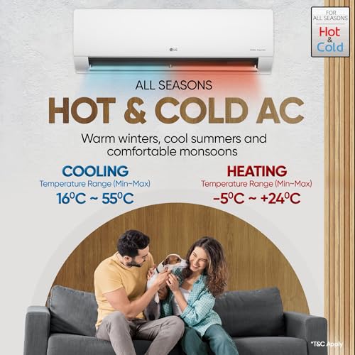 Image of LG 1.5 Ton 3 Star Hot & Cold, DUAL Inverter Split AC (Copper, Convertible 5-in-1, VIRAAT Mode, 4 Way Swing, HD Filter with Anti-Virus Protection, US-H19VNXE, White)