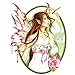 Produktbild Nene Thomas - Pretty Brown Haired Fairy Jewels Wings etiket Sticker - 4.25" x 5.5" - Weather Resistant, Long Lasting for Any Surface