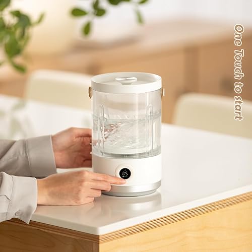 Miniatura 3 de Lavadora portátil Laudry inalámbrica recargable mini lavadora 1.2L para calcetines de ropa interior Diseño compacto Ligero fácil de transportar y