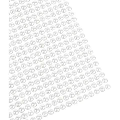 Weiß Strasssteine - runde Glitzersteine 425 Stück Ø 5 mm selbstklebend zum Verzieren und Basteln Cover