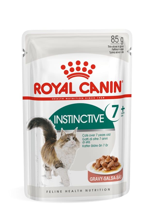 ROYAL CANIN INSTINCTIVE 7+ in Soße | Doppelpack | 2 x 12 x 85 g | Alleinfuttermittel für ausgewachsene Katzen ab 7 Jahren | Zur Unterstützung der Vitalität und Nierengesundheit