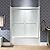 Woodbridge Double Sliding Shower Door 56-60" Width x 72" Height with 1/4"(6mm) Clear Tempered Glass in Brushed Nickel Finish