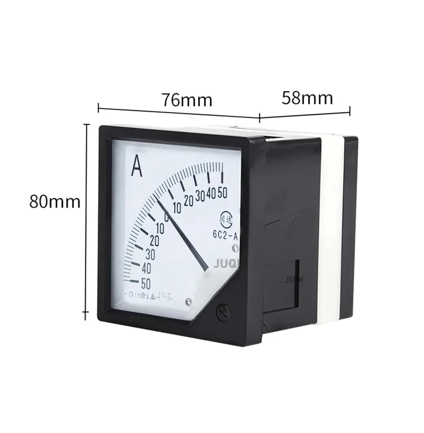 6C2-A DC /75mv Amperemeter Gauge Analog Panel AMP Current Meter 50A -0 - Ammeter 5A 10A 20A 30A 100A 200A 300A 500A(10A -0-10A)