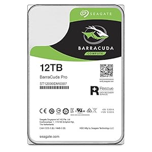 Seagate ST12000DM0007 BarraCuda Pro 12 TB intern Festplatte (8, 9 cm (3, 5 Zoll), 7200 u/min, 256 MB Cache, SATA 6 Gb/s, silber, Bulk)
