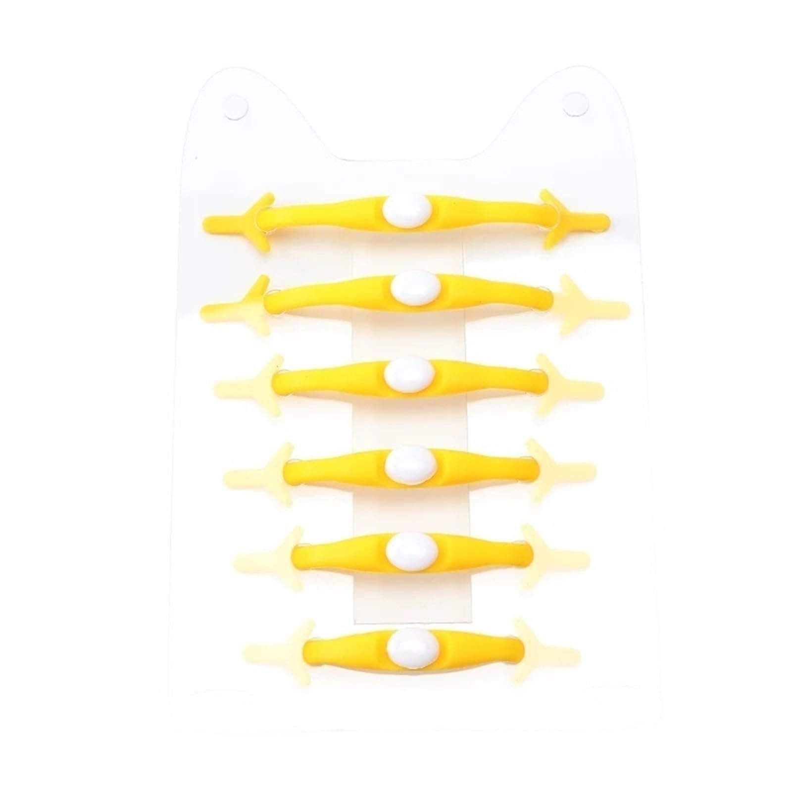 Lot de 12 lacets élastiques colorés en silicone sans attaches, pratiques for enfants et adultes Pour Baskets(Yellow)