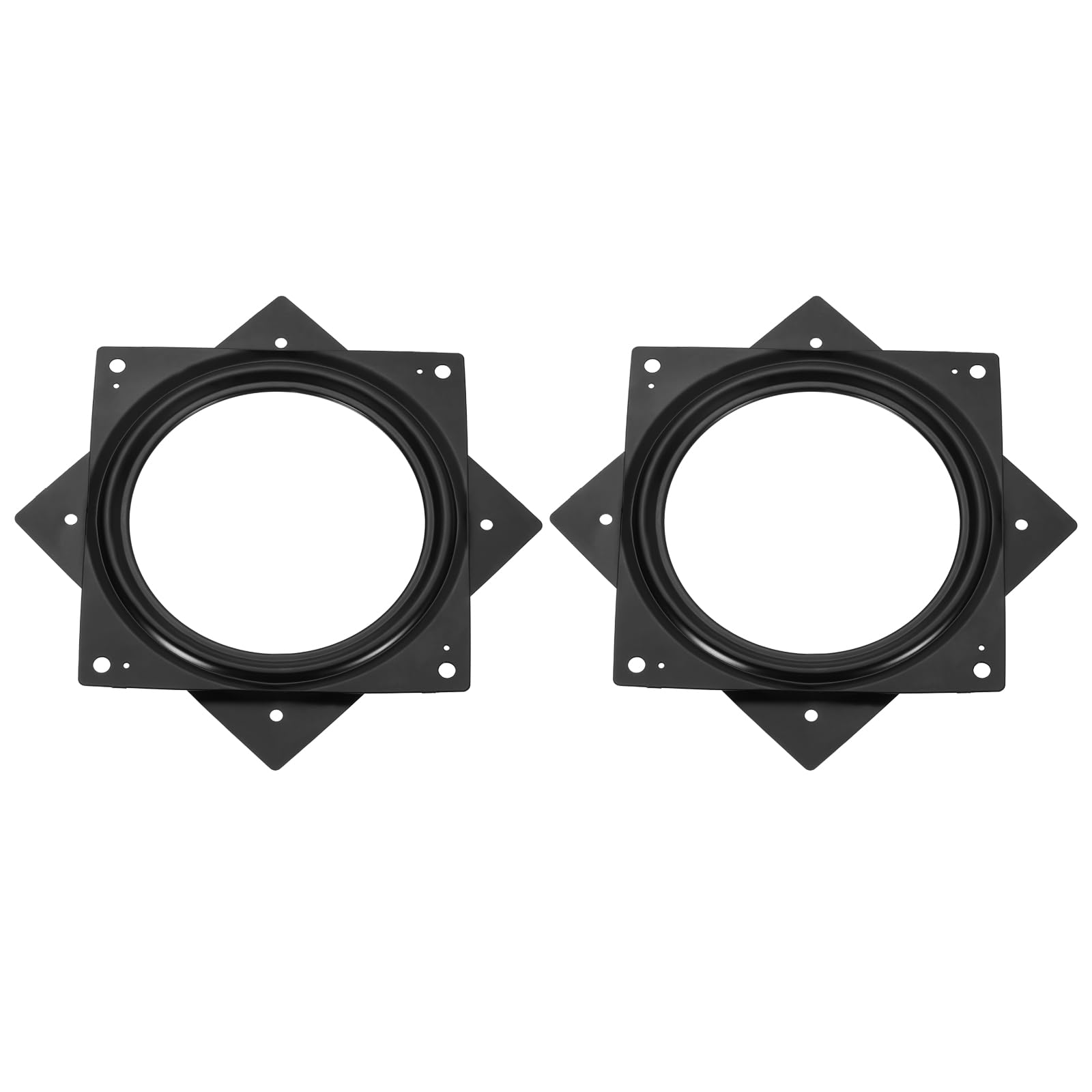 Pivot Lazy Susan rotatif à 360 degrés avec roulement à billes carré noir 155 x 8 mm