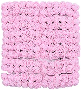YONGSNOW Mini Foam Rose Heads 288Pcs Artificial Roses Flower Wedding Bridal Bouquet DIY Party Festival Home Decor Wreath Flower (Light Pink)