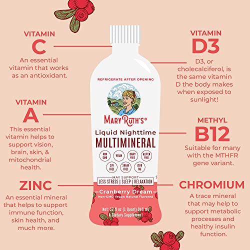 Nighttime Liquid Multimineral Sleep Supplement | Sugar Free | Calm Magnesium Citrate Sleep | NO Melatonin | Calcium Magnesium Zinc | Available in 4 Flavors | Vegan | Gluten Free | 32 Servings - Image 4