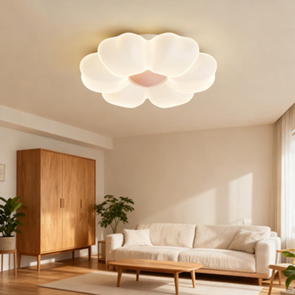 AoLa LED Deckenleuchte Blume Kinderzimmerlampe Kreative 3 Farben 3000K/4500K/6000K Modern Deckenlampe Mädchen Jungen Babyzimmer DekoLampe für Kindergarten Schlafzimmer Innenbeleuchtung,Rosa