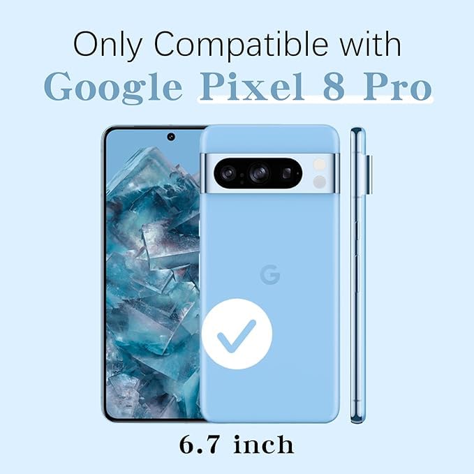 Coque anti-chute Google Pixel 8 Pro robuste transparente paillettes anneau - 2